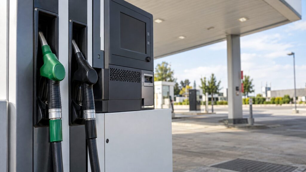 Pompe à carburant dans une station-service